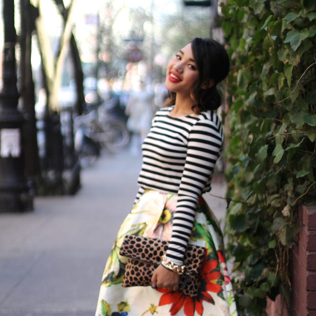 Pattern Mixing: How to Wear Polka Dots and Floral Print - living