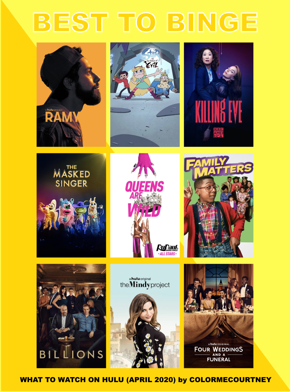 Best Tv Shows To Binge Watch On Hulu Color Me Courtney